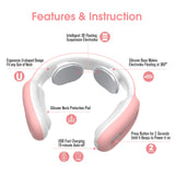 Smart Neck Massager with Heat - Pink